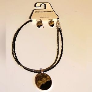 Croft & Barrow earring and necklace set. Never Worn. New.